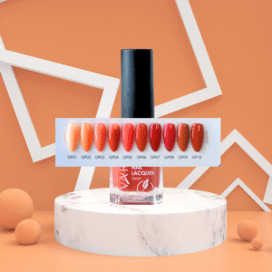 orange nail polish color collection